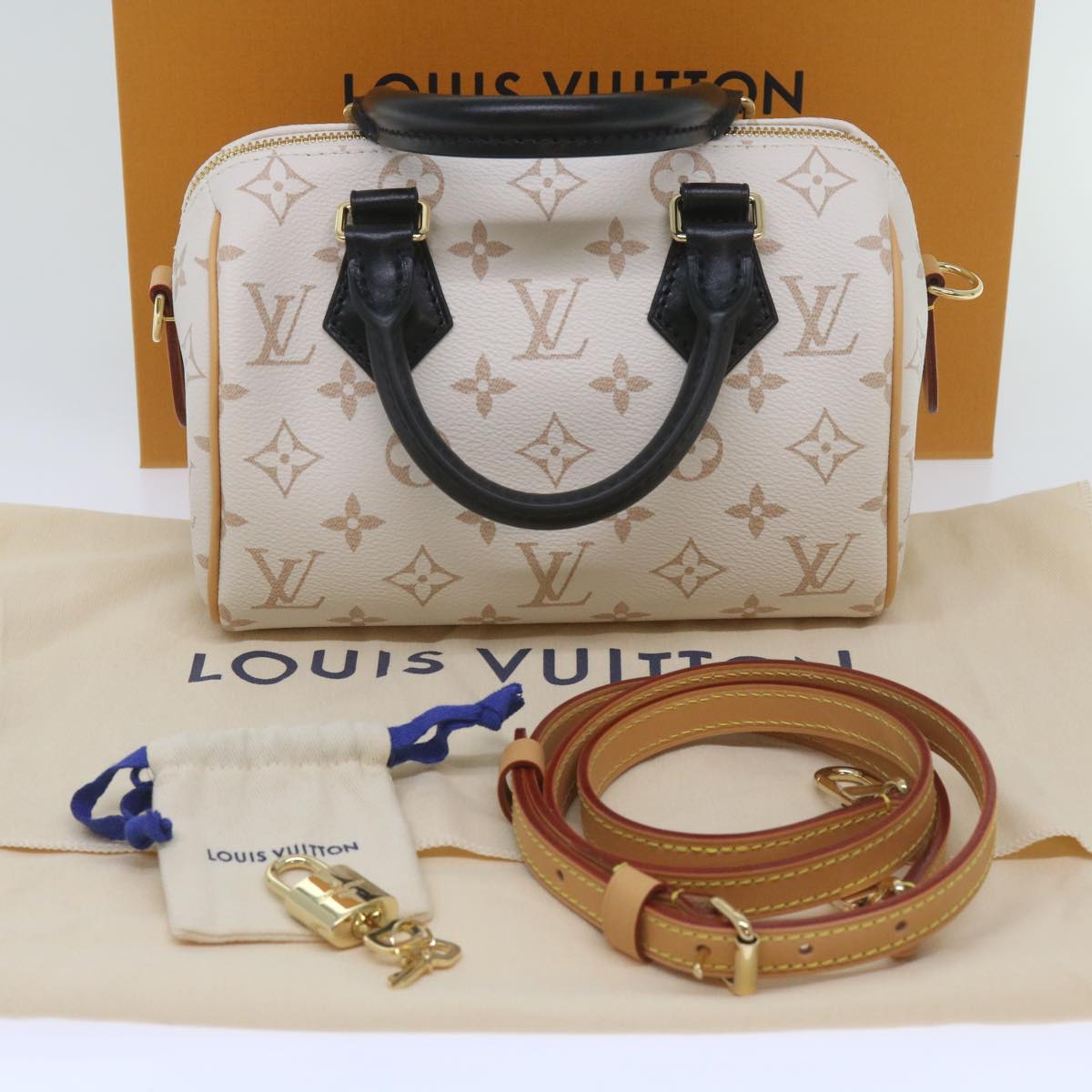 LOUIS VUITTON Monogram Dune Speedy Bandouliere 20 Bag 2way M46906 Auth ar11394S