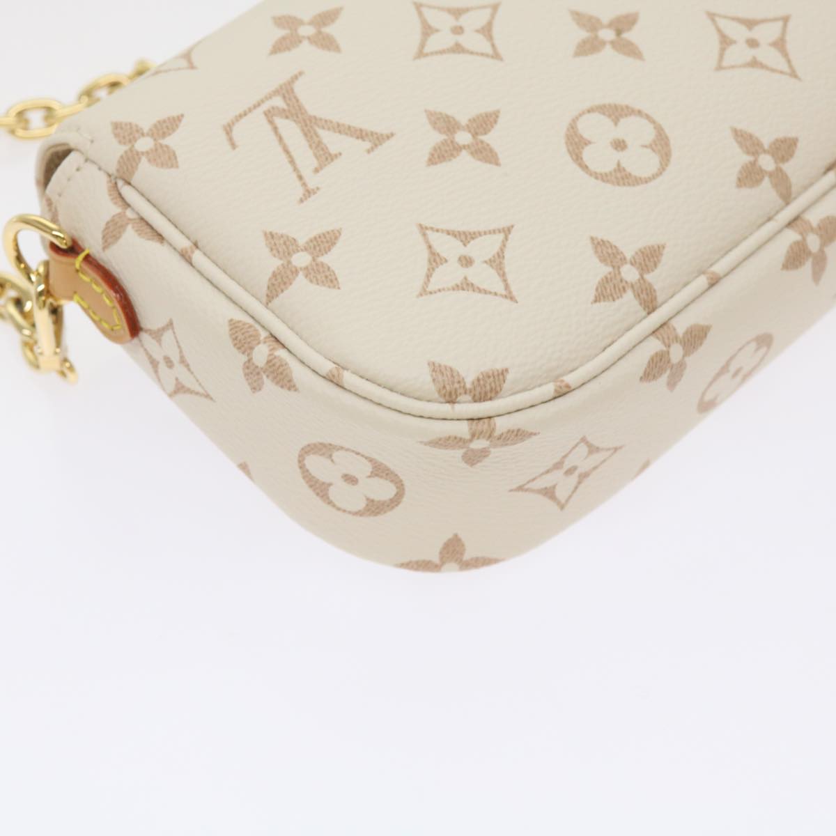 LOUIS VUITTON Monogram Dune Wallet On Chain Ivy Bag Beige M83091 Auth ar11396S