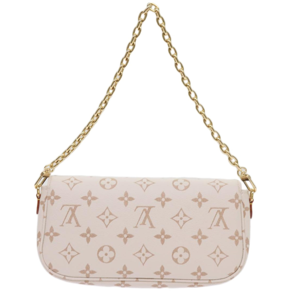 LOUIS VUITTON Monogram Dune Wallet On Chain Ivy Bag Beige M83091 Auth ar11396S