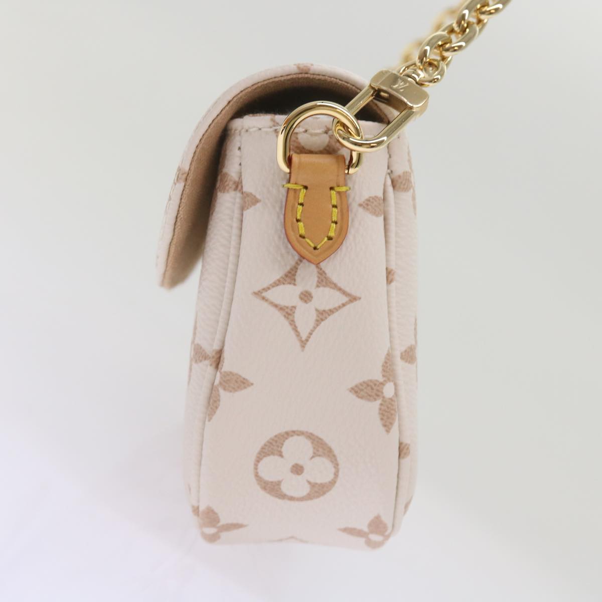 LOUIS VUITTON Monogram Dune Wallet On Chain Ivy Bag Beige M83091 Auth ar11396S