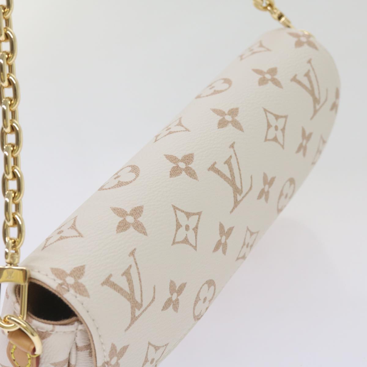 LOUIS VUITTON Monogram Dune Wallet On Chain Ivy Bag Beige M83091 Auth ar11396S