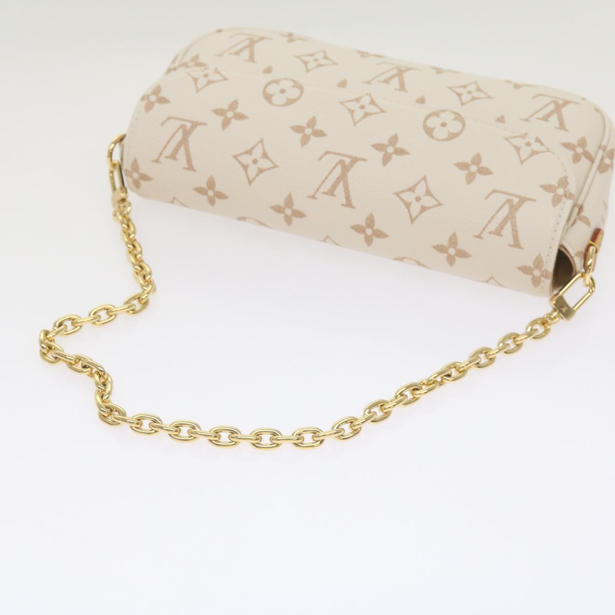 LOUIS VUITTON Monogram Dune Wallet On Chain Ivy Bag Beige M83091 Auth ar11396S