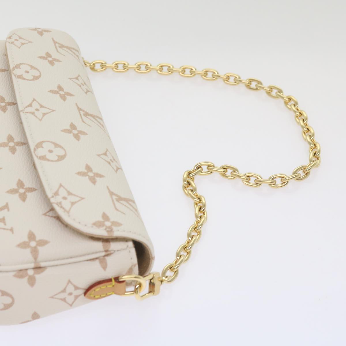 LOUIS VUITTON Monogram Dune Wallet On Chain Ivy Bag Beige M83091 Auth ar11396S