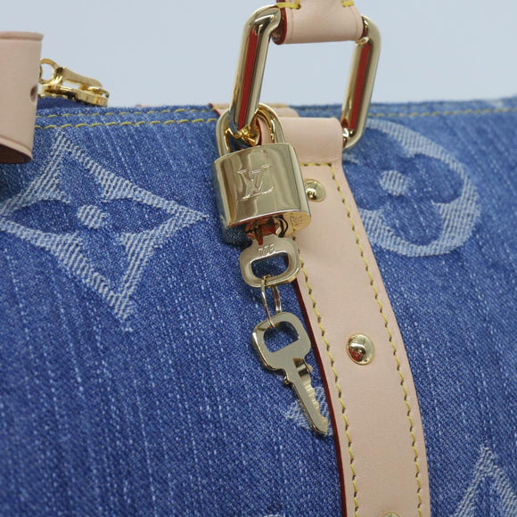 LOUIS VUITTON Monogram Denim Keepall Bandouliere 45 Bag M24315 LV Auth ar11398SM