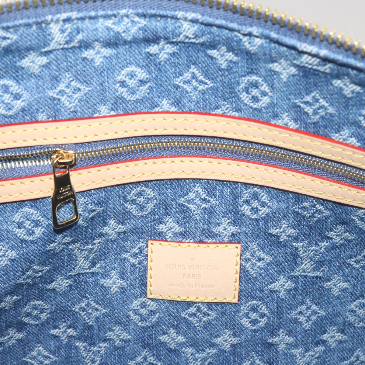 LOUIS VUITTON Monogram Denim Keepall Bandouliere 45 Bag M24315 LV Auth ar11398S