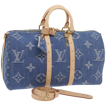 LOUIS VUITTON Monogram Denim Keepall Bandouliere 45 Bag M24315 LV Auth ar11398SM