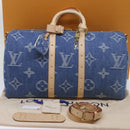 LOUIS VUITTON Monogram Denim Keepall Bandouliere 45 Bag M24315 LV Auth ar11398SM-12