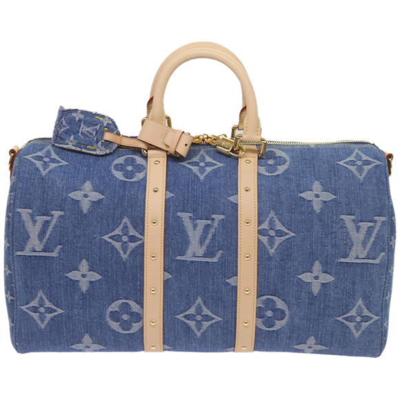 LOUIS VUITTON Monogram Denim Keepall Bandouliere 45 Bag M24315 LV Auth ar11398SM
