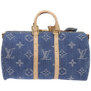 LOUIS VUITTON Monogram Denim Keepall Bandouliere 45 Bag M24315 LV Auth ar11398SM-2