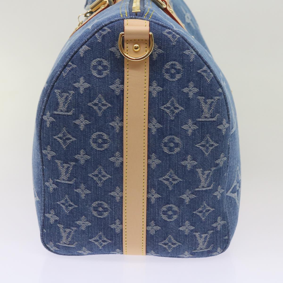 LOUIS VUITTON Monogram Denim Keepall Bandouliere 45 Bag M24315 LV Auth ar11398S