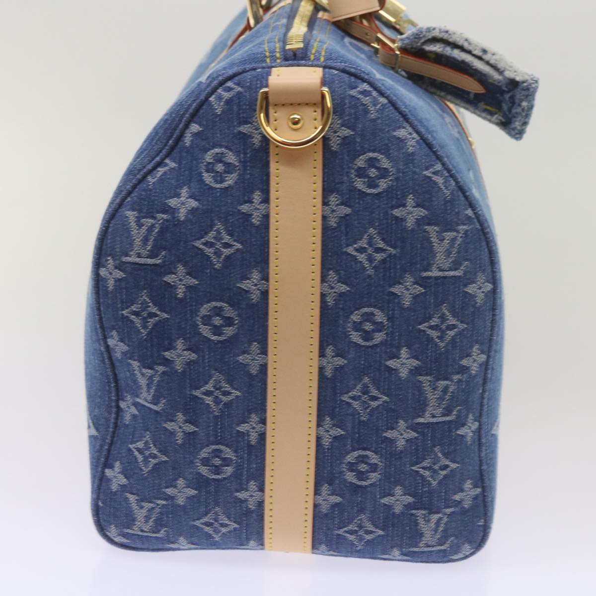 LOUIS VUITTON Monogram Denim Keepall Bandouliere 45 Bag M24315 LV Auth ar11398S