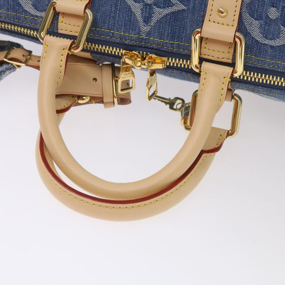LOUIS VUITTON Monogram Denim Keepall Bandouliere 45 Bag M24315 LV Auth ar11398SM