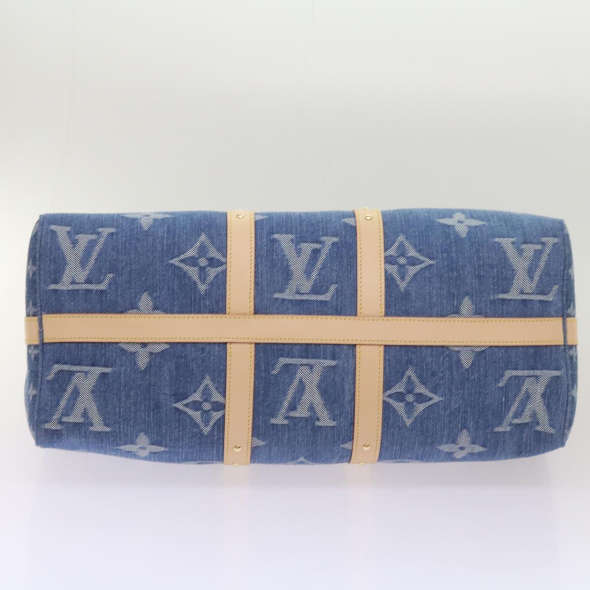 LOUIS VUITTON Monogram Denim Keepall Bandouliere 45 Bag M24315 LV Auth ar11398S