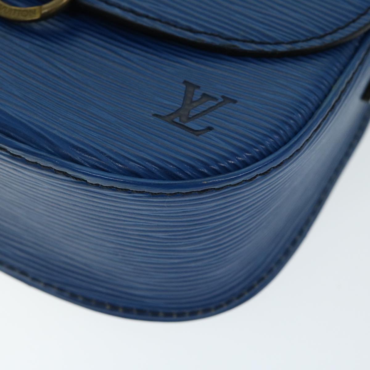 LOUIS VUITTON Epi Mini Saint Cloud Shoulder Bag Blue M52215 LV Auth ar11403