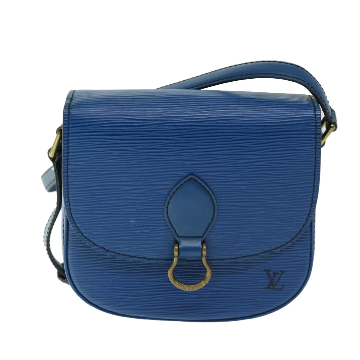 LOUIS VUITTON Epi Mini Saint Cloud Shoulder Bag Blue M52215 LV Auth ar11403 - 0