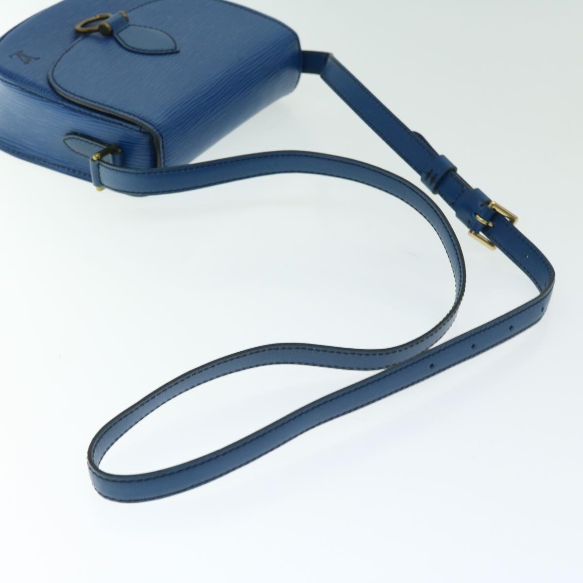 LOUIS VUITTON Epi Mini Saint Cloud Shoulder Bag Blue M52215 LV Auth ar11403