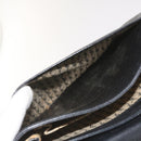 SAINT LAURENT Shoulder Bag Leather Black Auth ar11404-21