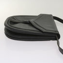 SAINT LAURENT Shoulder Bag Leather Black Auth ar11404-4