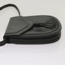 SAINT LAURENT Shoulder Bag Leather Black Auth ar11404-5