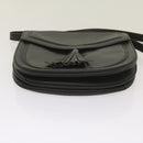 SAINT LAURENT Shoulder Bag Leather Black Auth ar11404-9