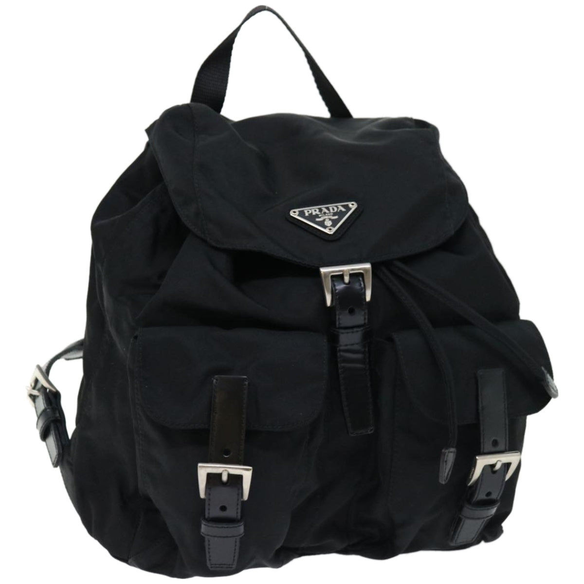 PRADA Backpack Nylon Black Auth ar11420