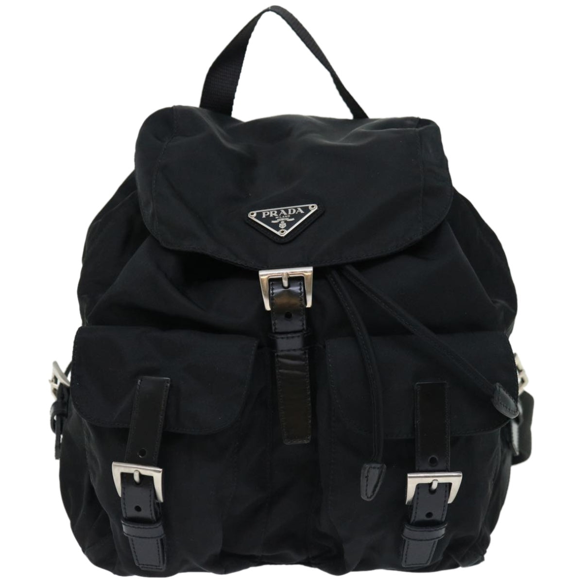 PRADA Backpack Nylon Black Auth ar11420