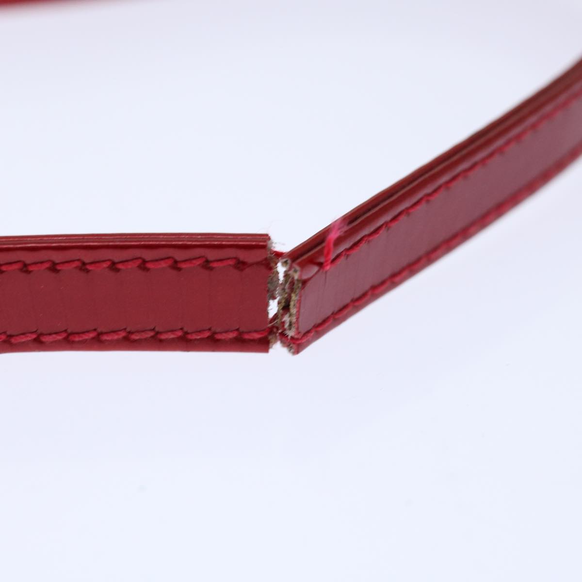 GUCCI Gamaguchi Shoulder Bag Patent leather Red Auth ar11424