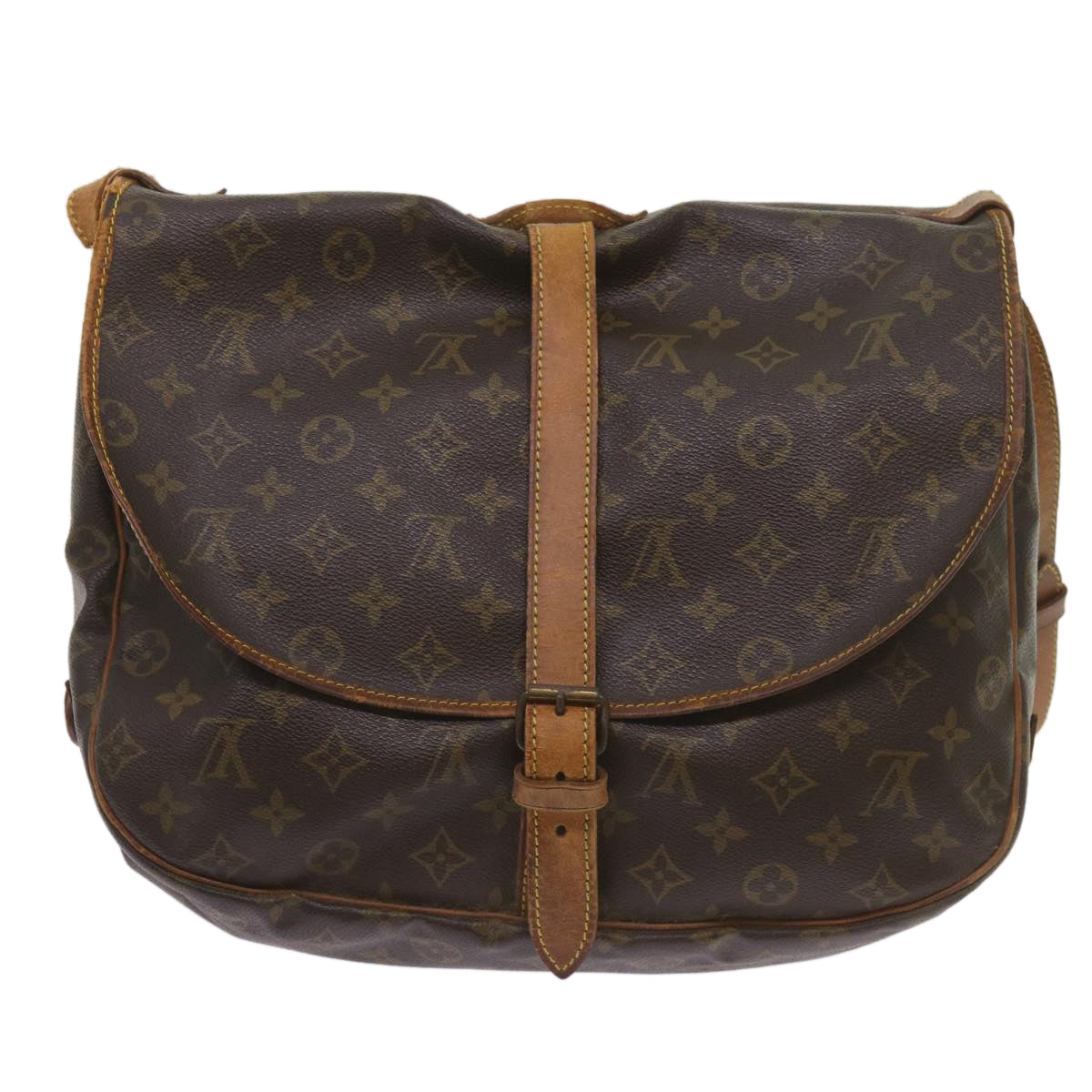 LOUIS VUITTON Monogram Saumur 35 Shoulder Bag M42254 LV Auth ar11433 - 0