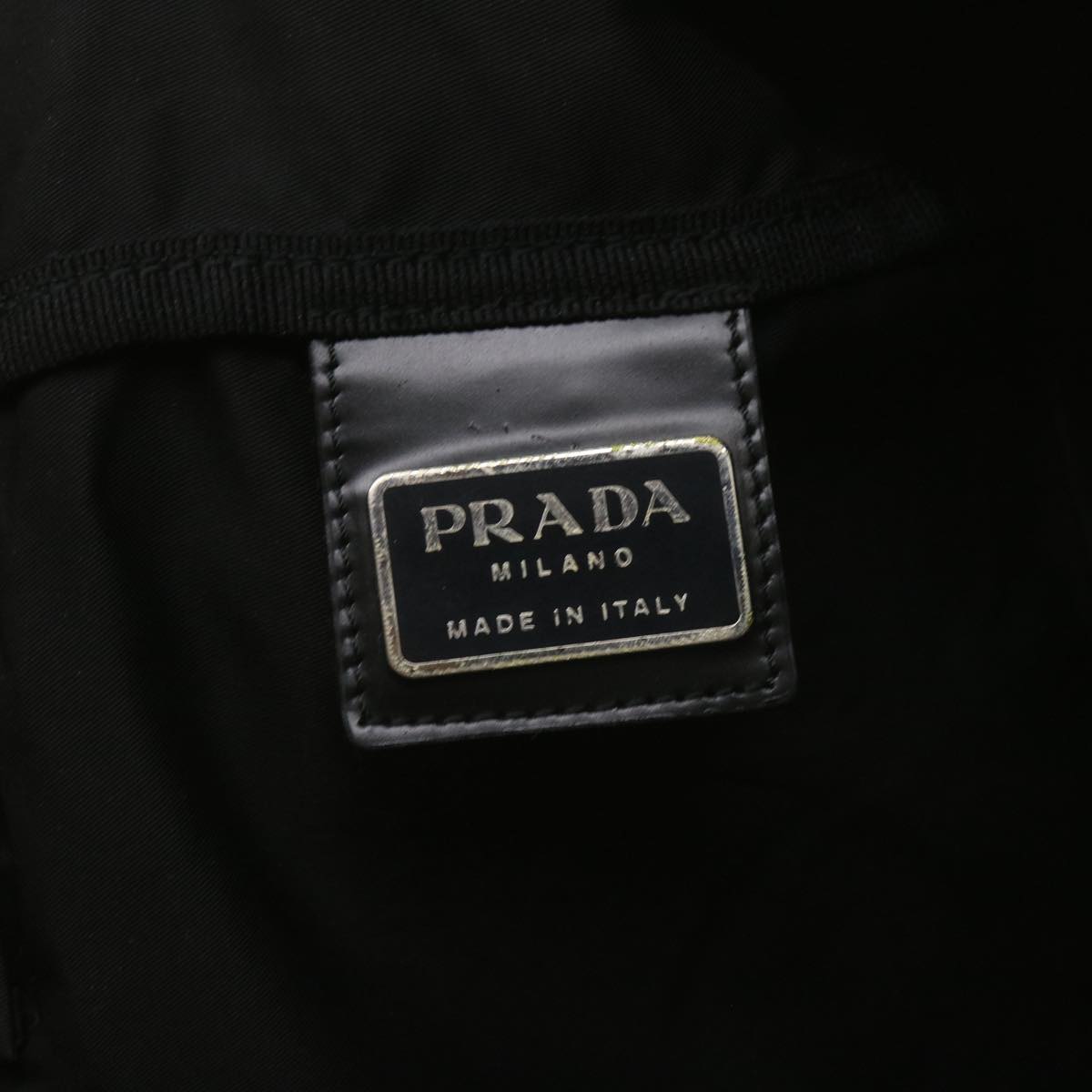 PRADA Boston Bag Nylon 2way Black Auth ar11435