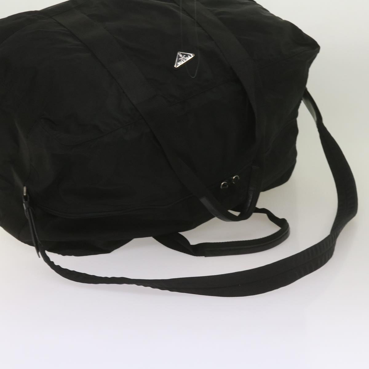 PRADA Boston Bag Nylon 2way Black Auth ar11435