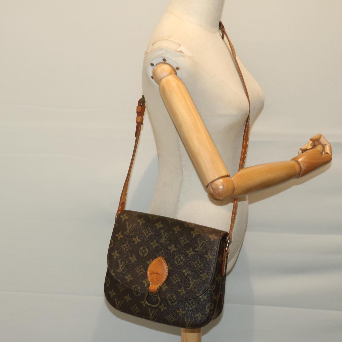 LOUIS VUITTON Monogram Saint Cloud GM Shoulder Bag Vintage M51242 Auth ar11447B