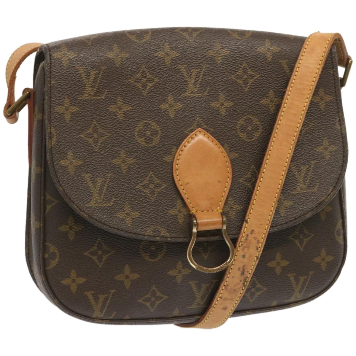 LOUIS VUITTON Monogram Saint Cloud GM Shoulder Bag M51242 LV Auth ar11452B