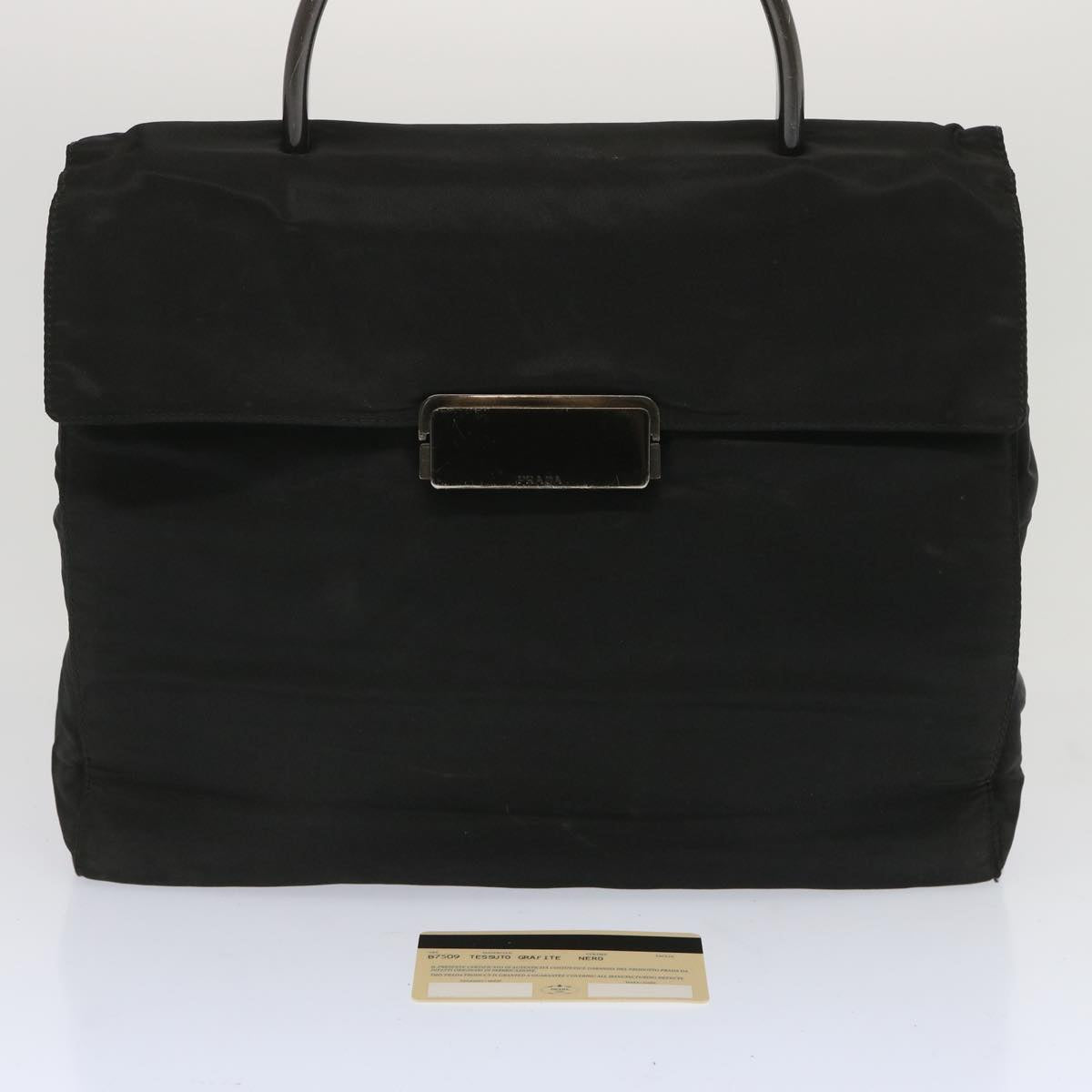 PRADA Hand Bag Nylon Black Auth ar11455B