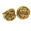 CHANEL Triple Coco Earring Gold CC Auth ar11464B-1