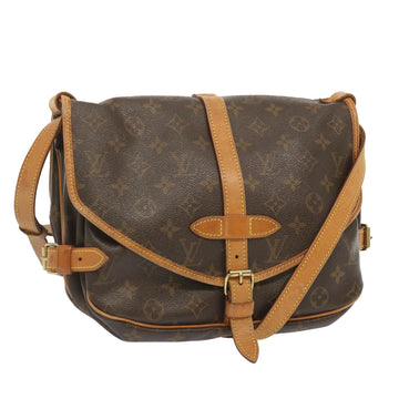 LOUIS VUITTON Monogram Saumur 30 Shoulder Bag M42256 LV Auth ar11479B