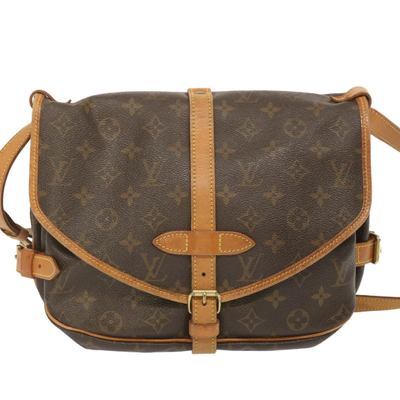LOUIS VUITTON Monogram Saumur 30 Shoulder Bag M42256 LV Auth ar11479B
