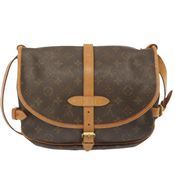 LOUIS VUITTON Monogram Saumur 30 Shoulder Bag M42256 LV Auth ar11479B