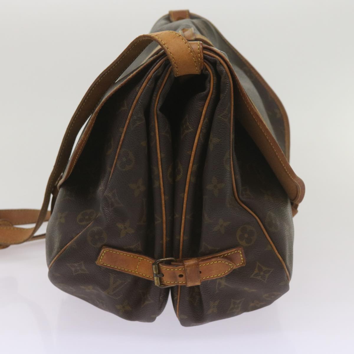 LOUIS VUITTON Monogram Saumur 35 Shoulder Bag M42254 LV Auth ar11481B