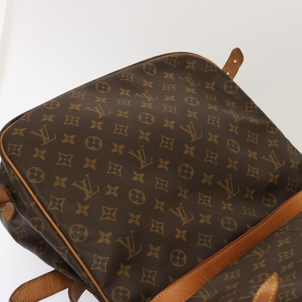 LOUIS VUITTON Monogram Saumur 35 Shoulder Bag M42254 LV Auth ar11486