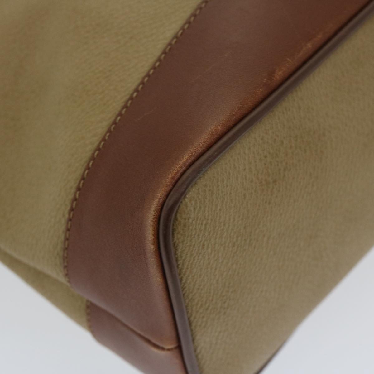 Burberrys Shoulder Bag PVC Beige Auth ar11499