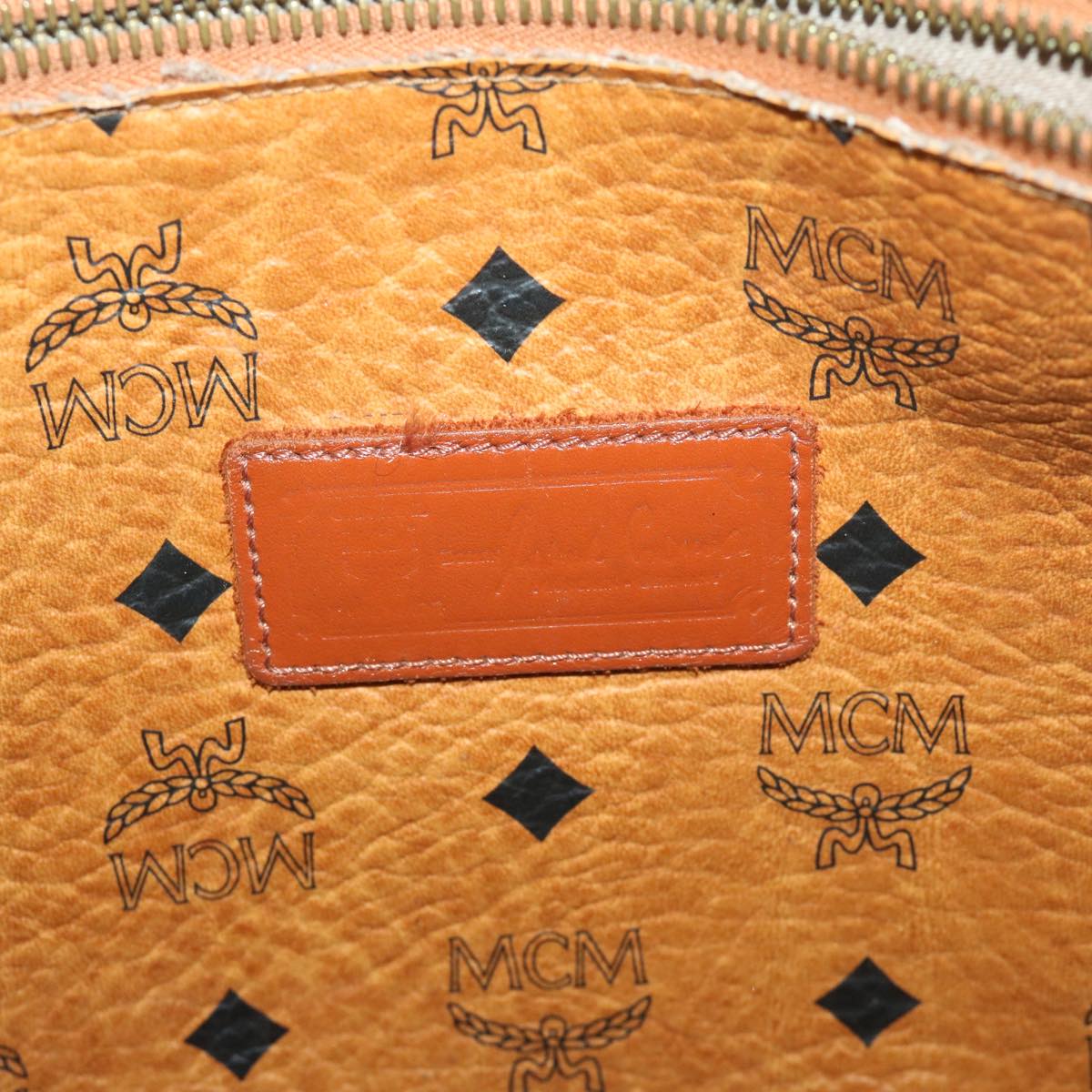 MCM Vicetos Logogram Shoulder Bag PVC Brown Auth ar11501