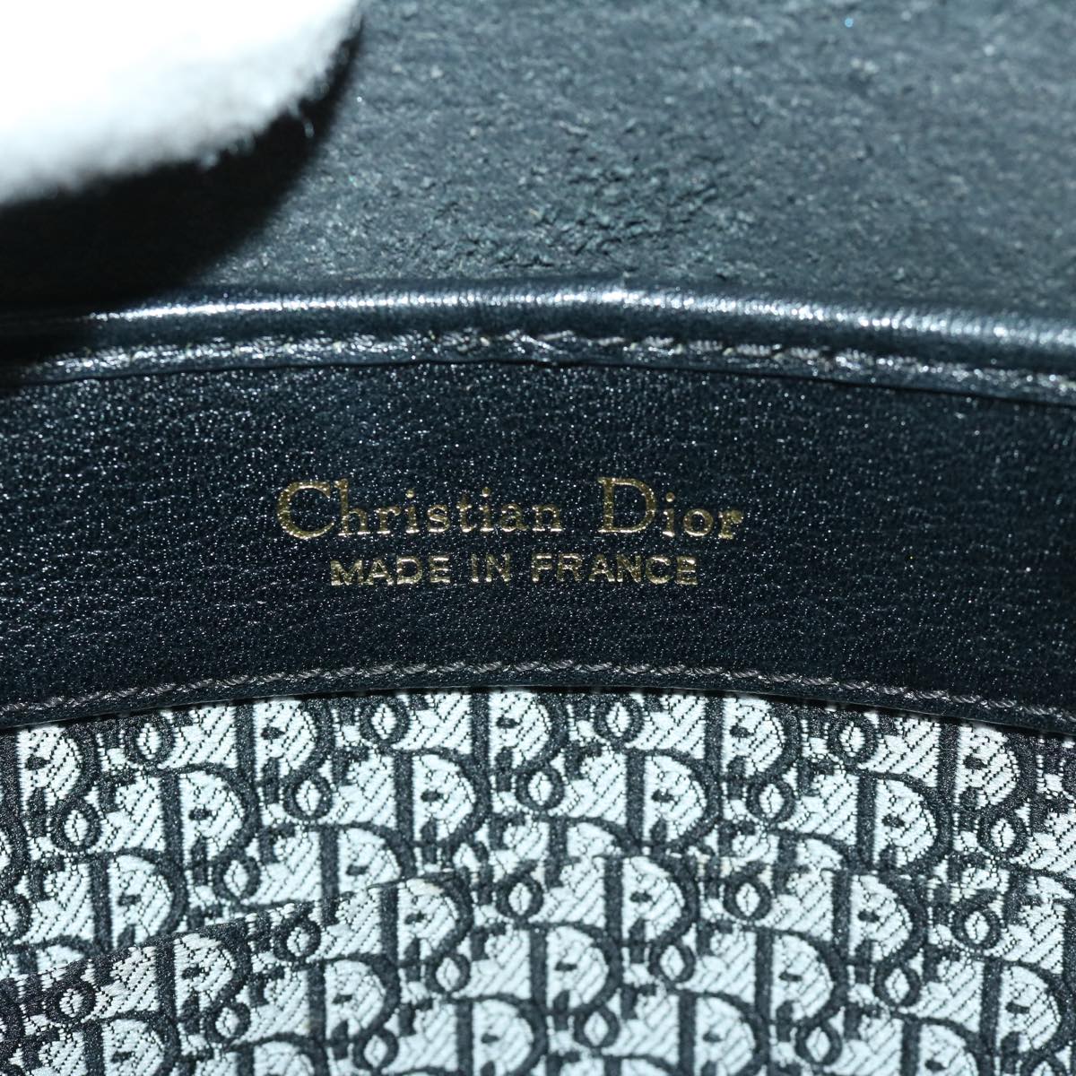 Christian Dior Shoulder Bag Leather Black Auth ar11513