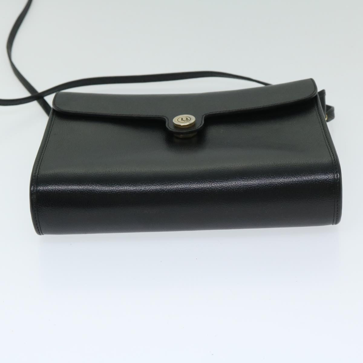 Christian Dior Shoulder Bag Leather Black Auth ar11513