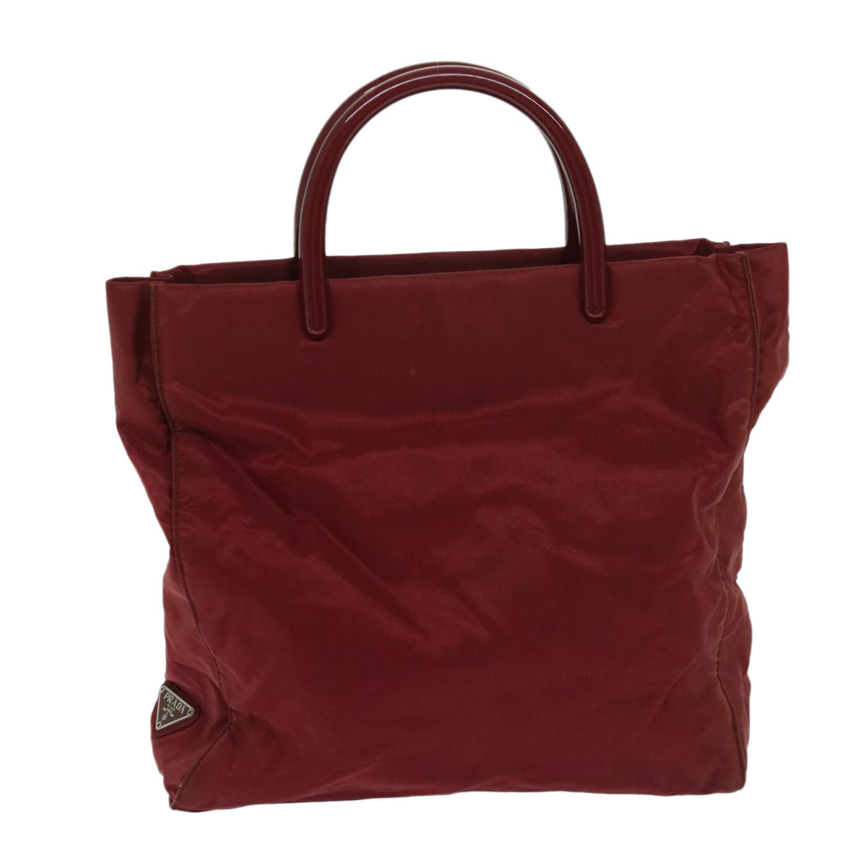 PRADA Hand Bag Nylon Red Auth ar11518 - 0