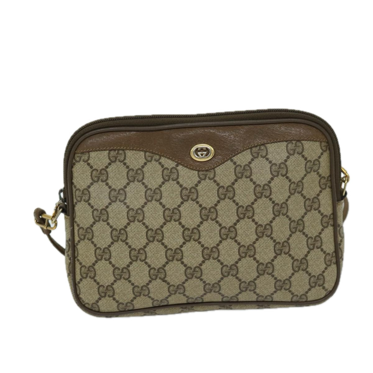 GUCCI GG Supreme Shoulder Bag PVC Beige 119 02 068 Auth ar11519 - 0