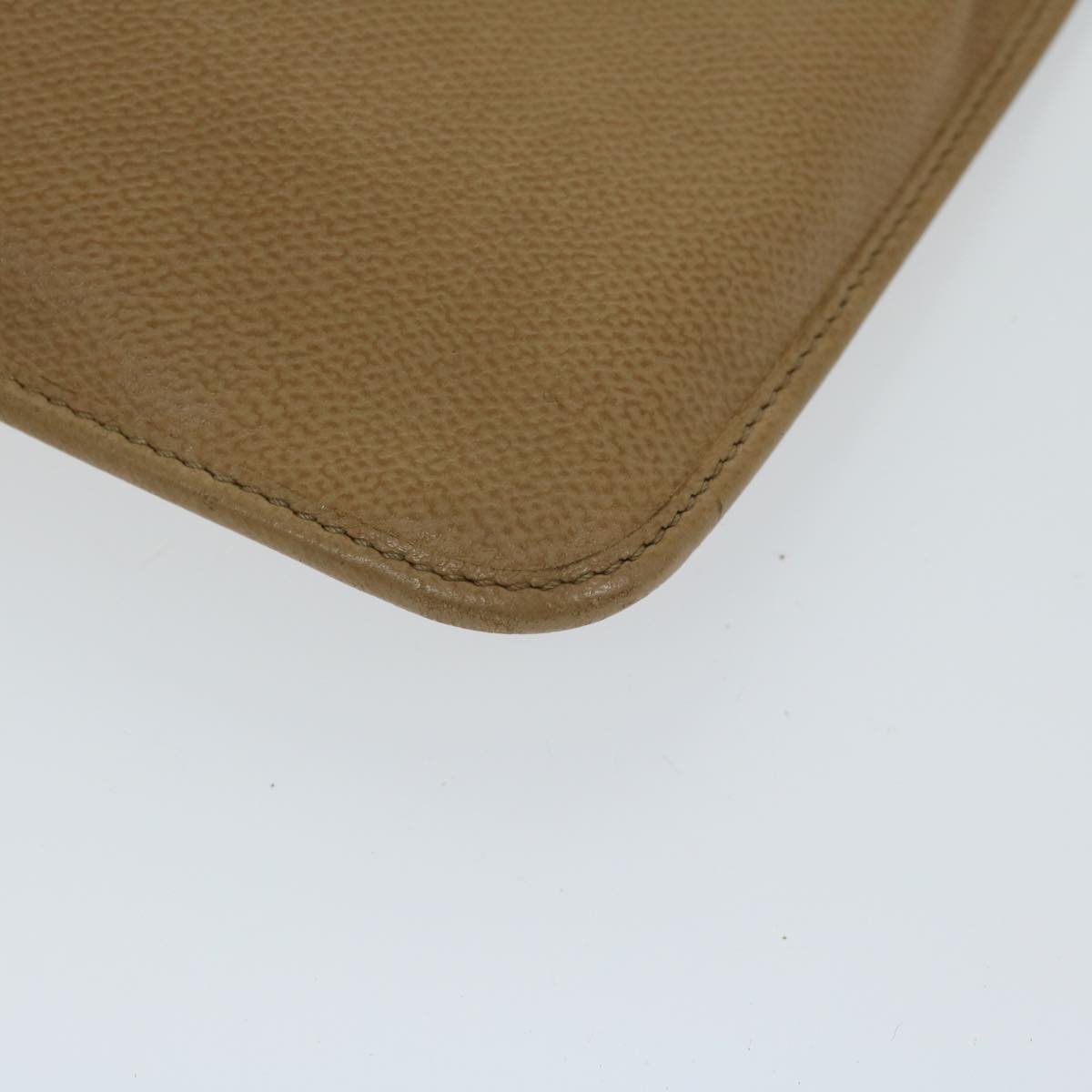 SAINT LAURENT Shoulder Bag Leather Beige Auth ar11525