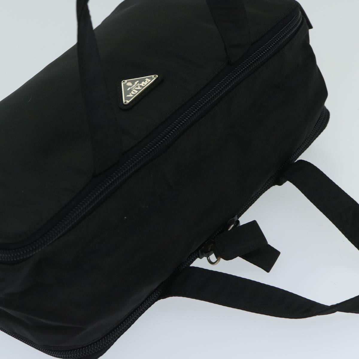 PRADA Hand Bag Nylon Black Auth ar11529