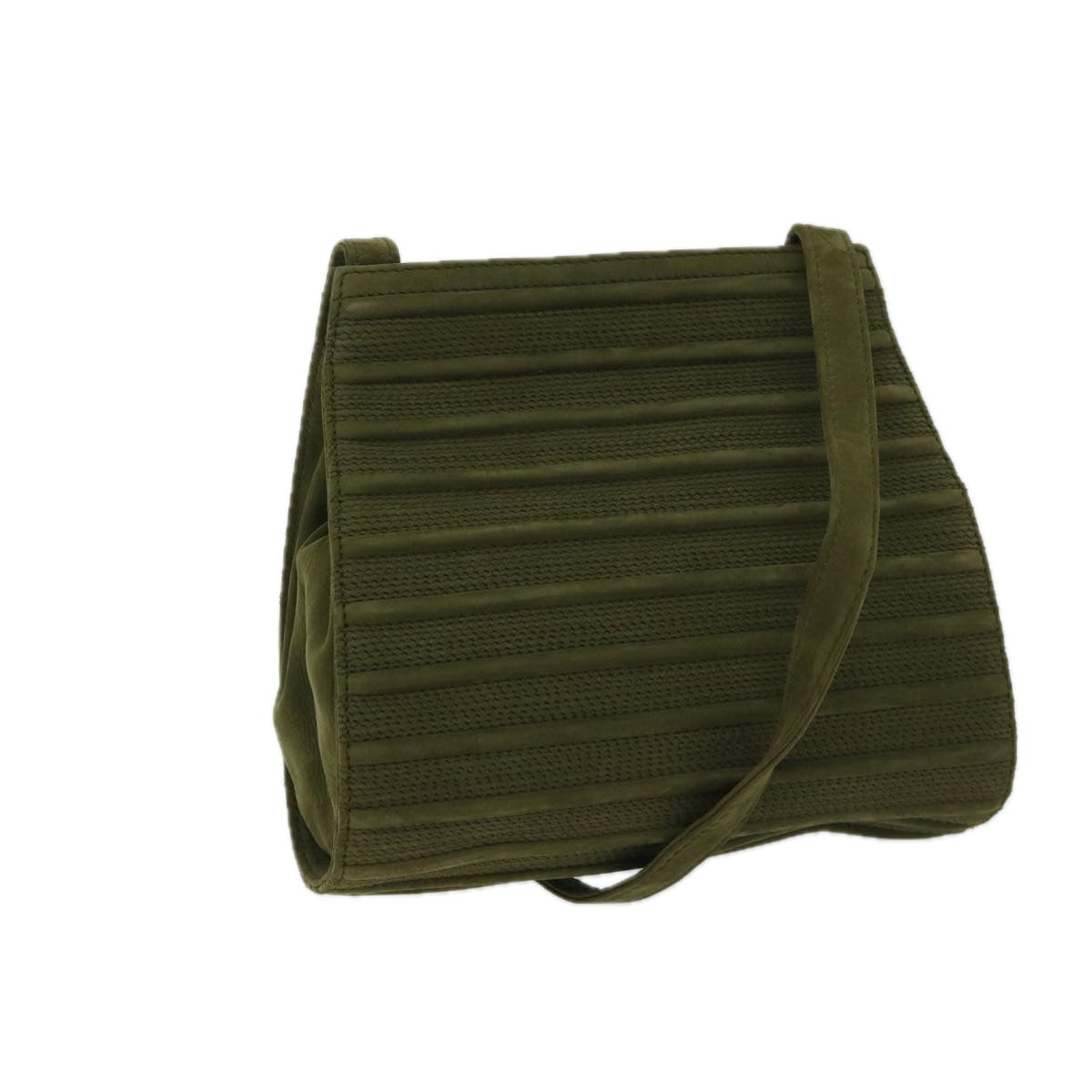 LOEWE Shoulder Bag Leather Green Auth ar11530