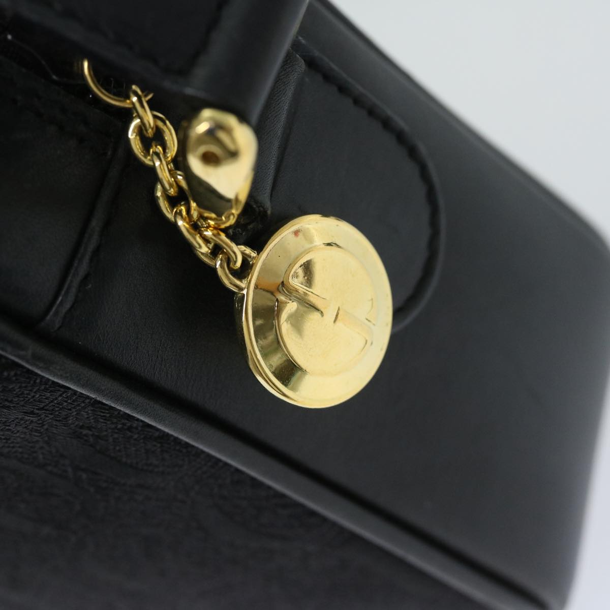 GUCCI Shoulder Bag Canvas Black Auth ar11531