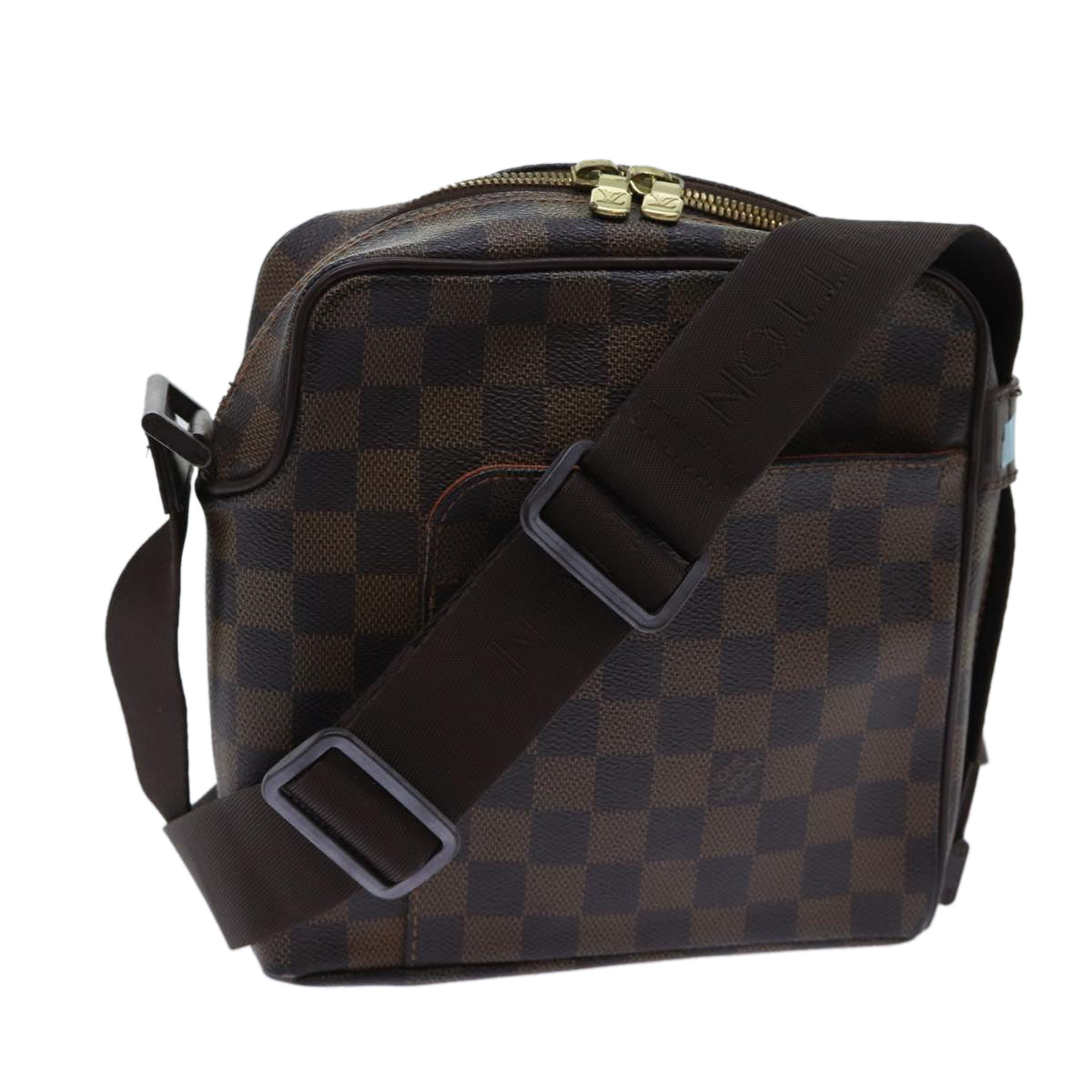 LOUIS VUITTON Damier Ebene Olaf PM Shoulder Bag N41442 LV Auth ar11533